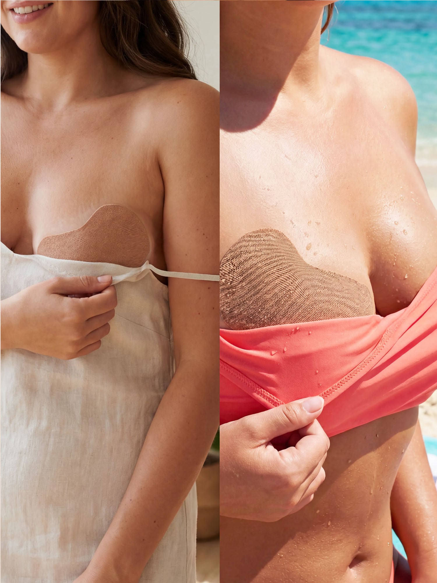 Sweetheart Strapless Boob Tape-BEIGE-A-F Cups