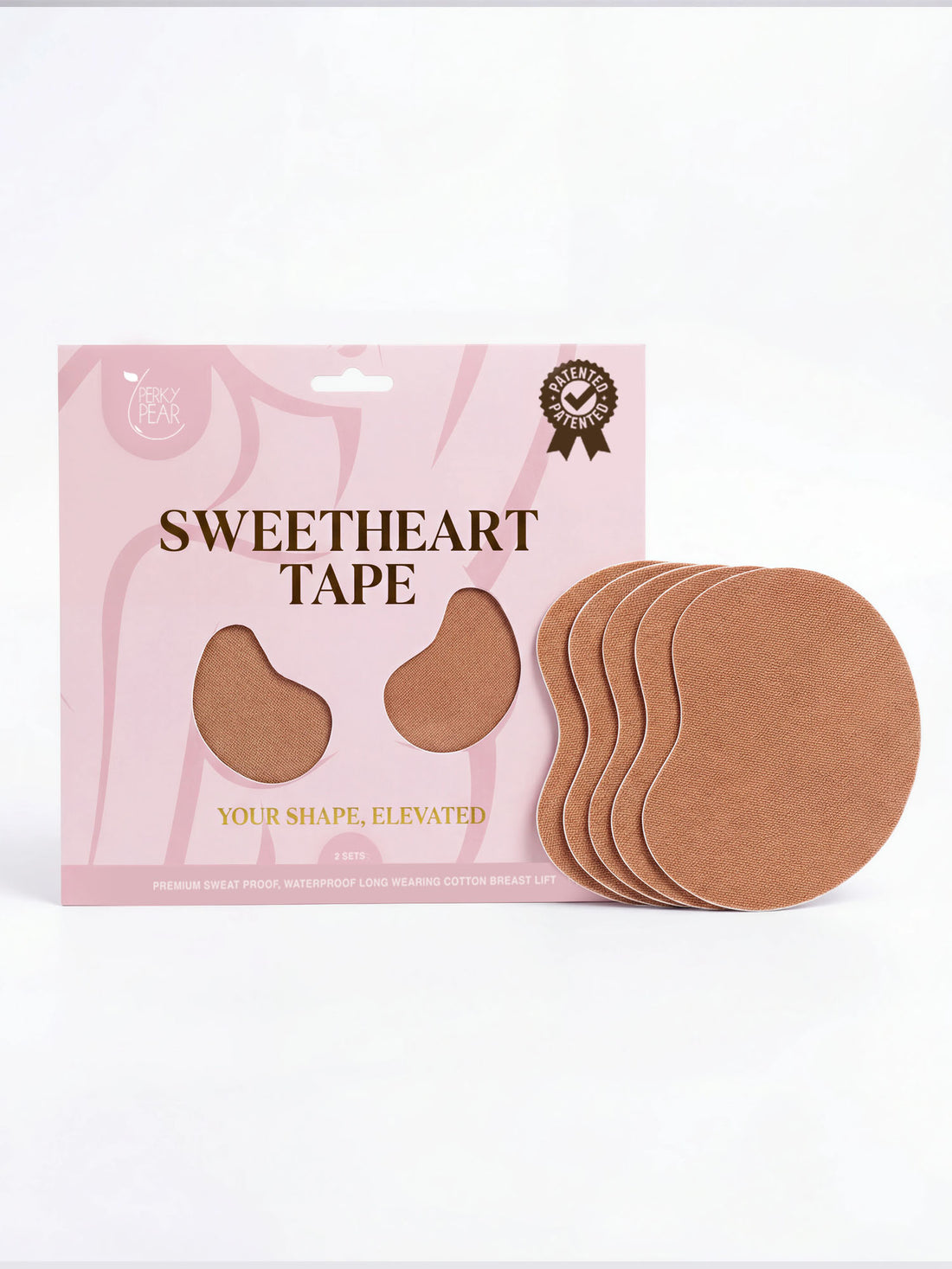 Sweetheart Strapless Boob Tape-BEIGE-A-F Cups