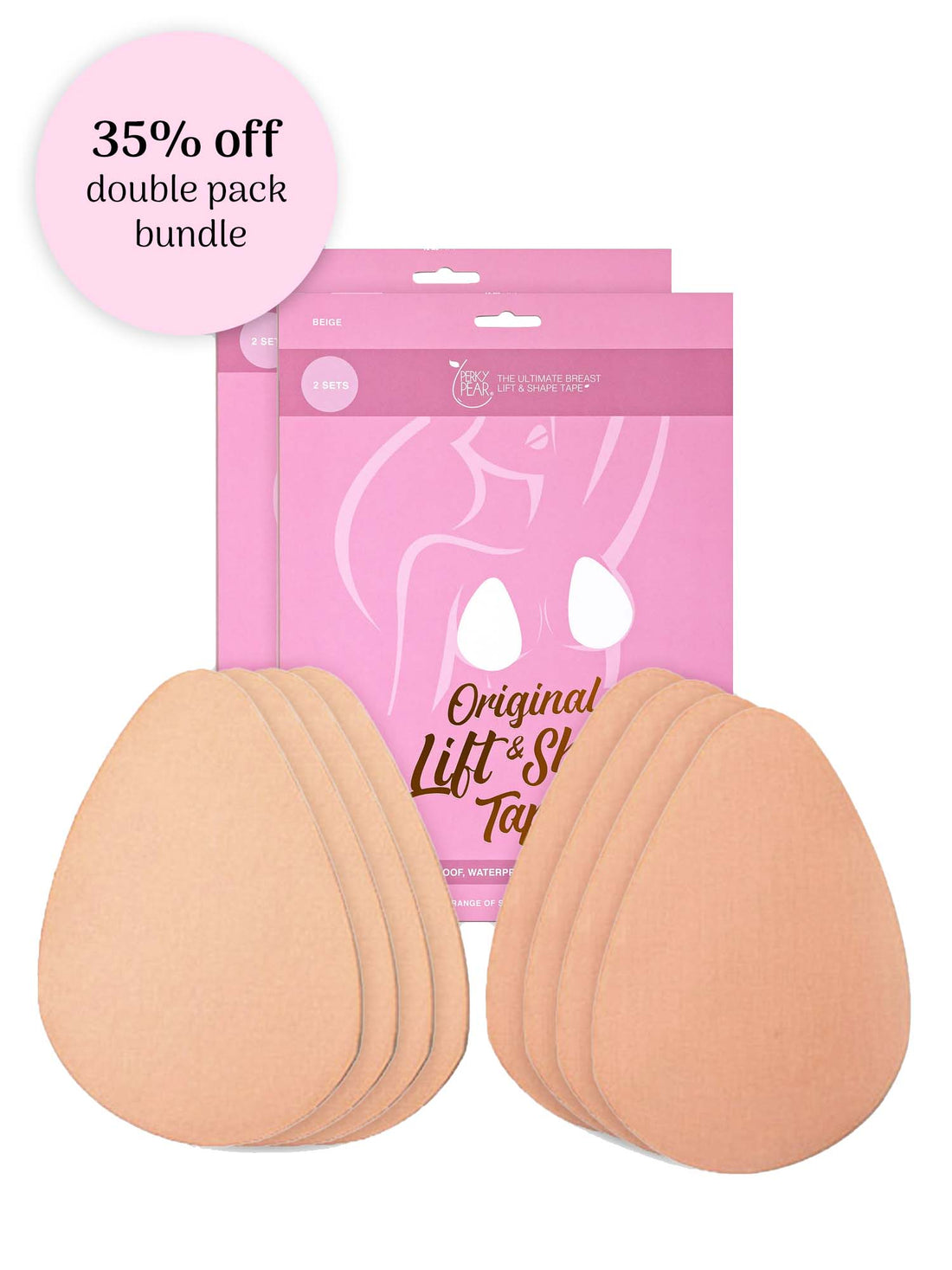 Original Lift & Shape Tape-Double Pack Savings Bundle-BEIGE (4 PAIRS)