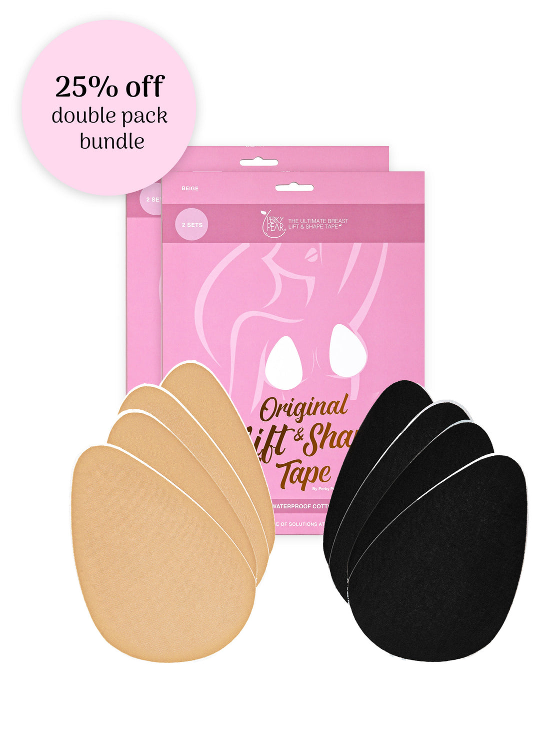 Original Lift & Shape Tape-Double Pack Bundle-Beige & Black
