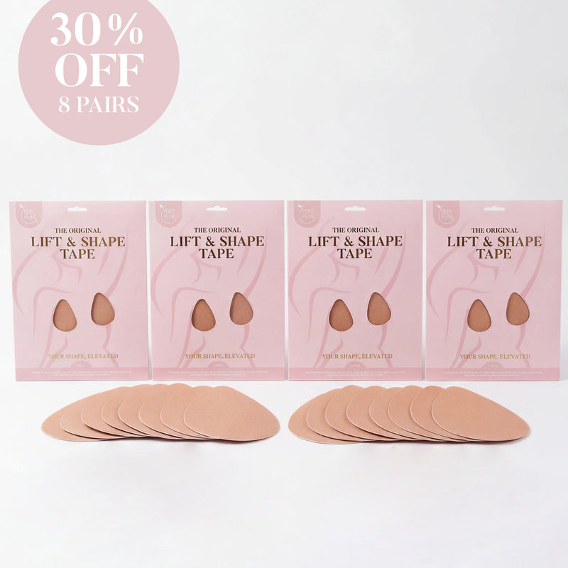 Original Lift & Shape Pear® Tape-QUAD Pack Savings Bundle-BEIGE (8 PAIRS)