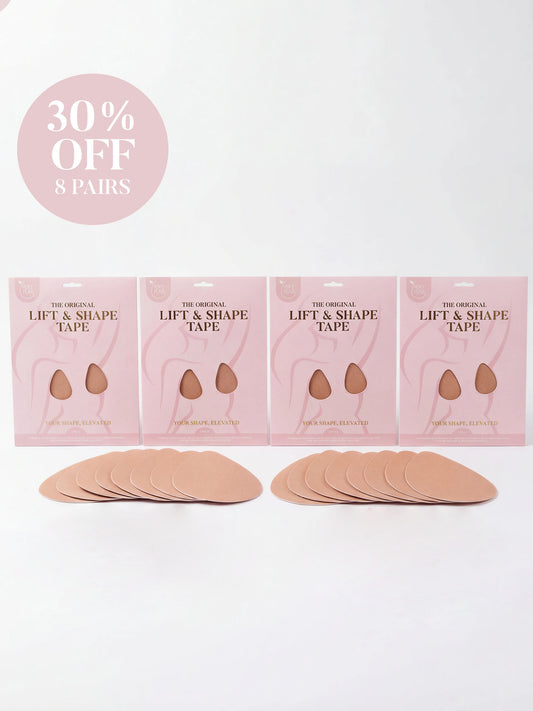 Original Lift & Shape Pear® Tape-QUAD Pack Savings Bundle-BEIGE (8 PAIRS)