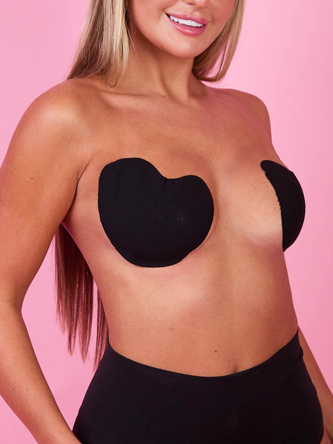 Sweetheart Strapless Boob Tape-BLACK-A-F Cups