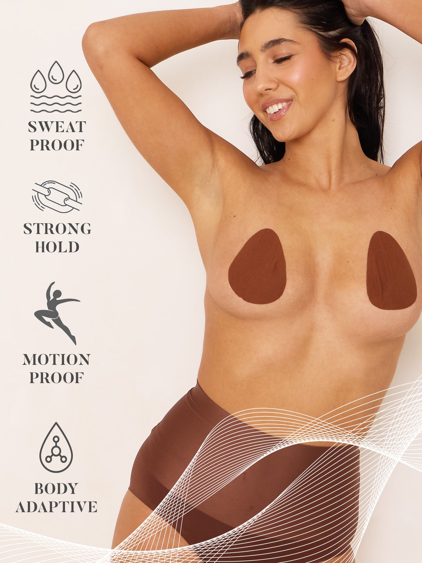 Mini Lifts Boob Tape- BROWN-A-D Cups