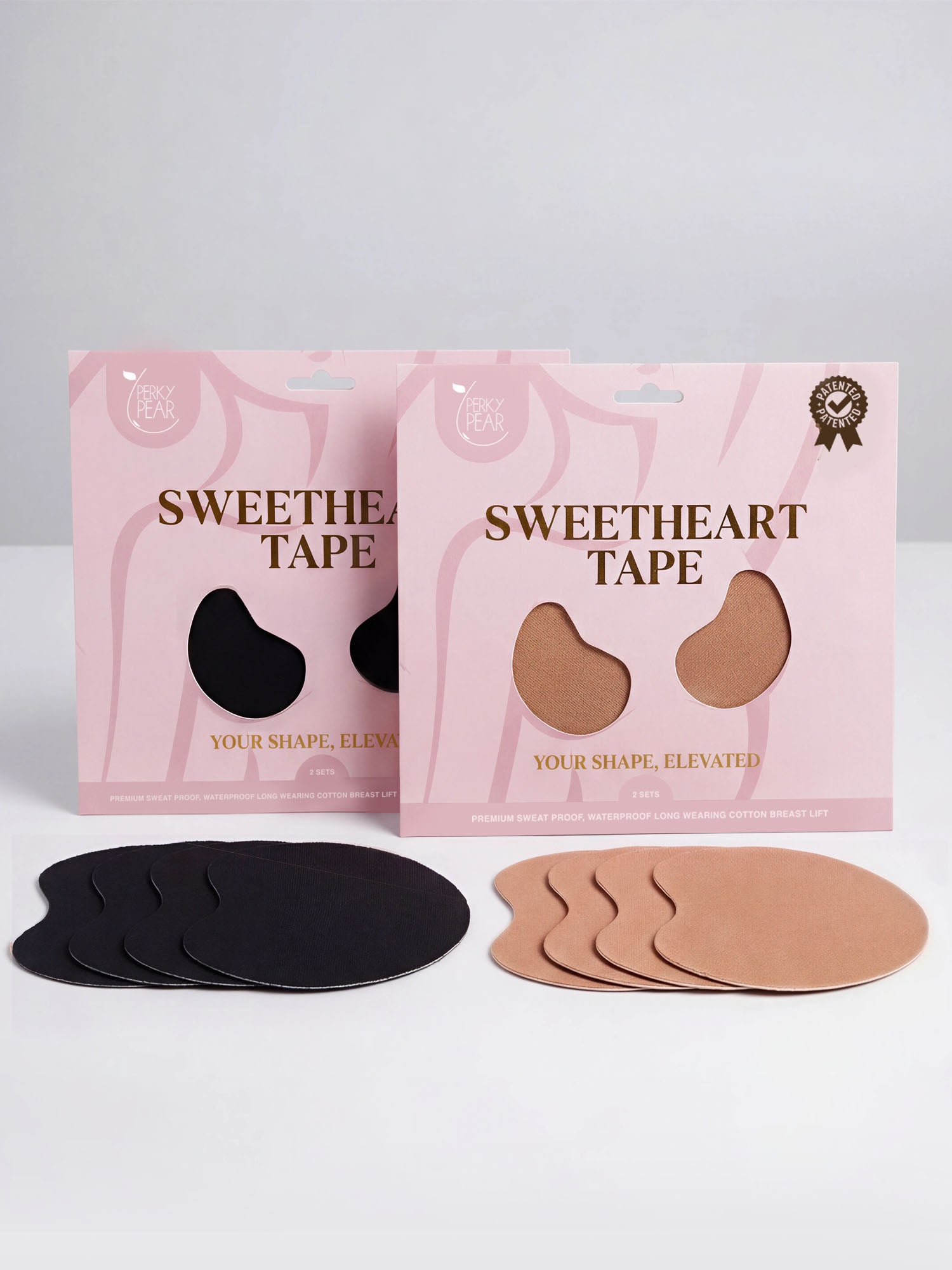 Sweetheart Strapless Boob Tape-Double Pack Bundle-BEIGE &amp; BLACK